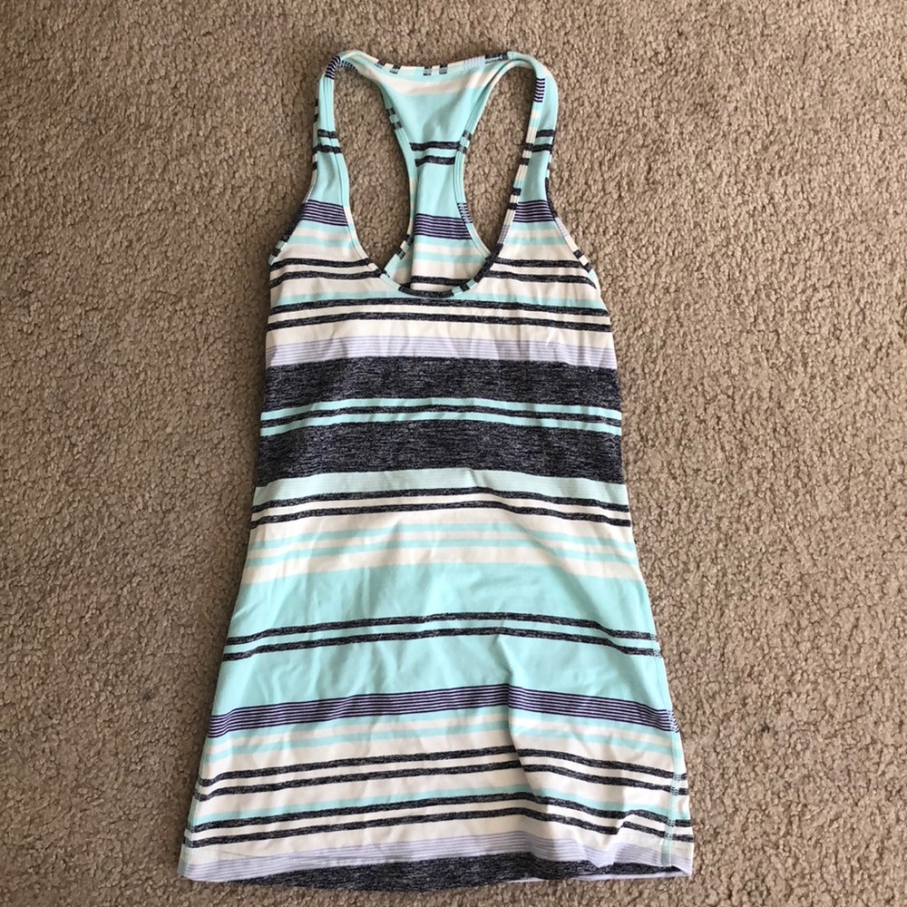 Lulu lemon striped tank top size 6